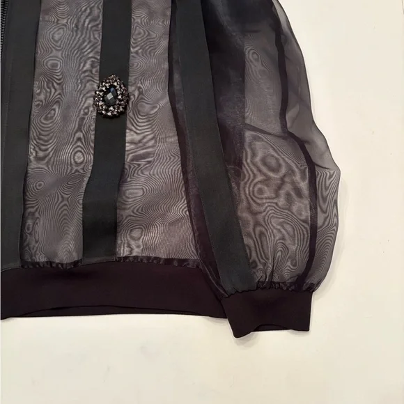 Jane & John by Tricotto Sheer Jacket w Vintage Rhinestones XL - Picture 13 of 14